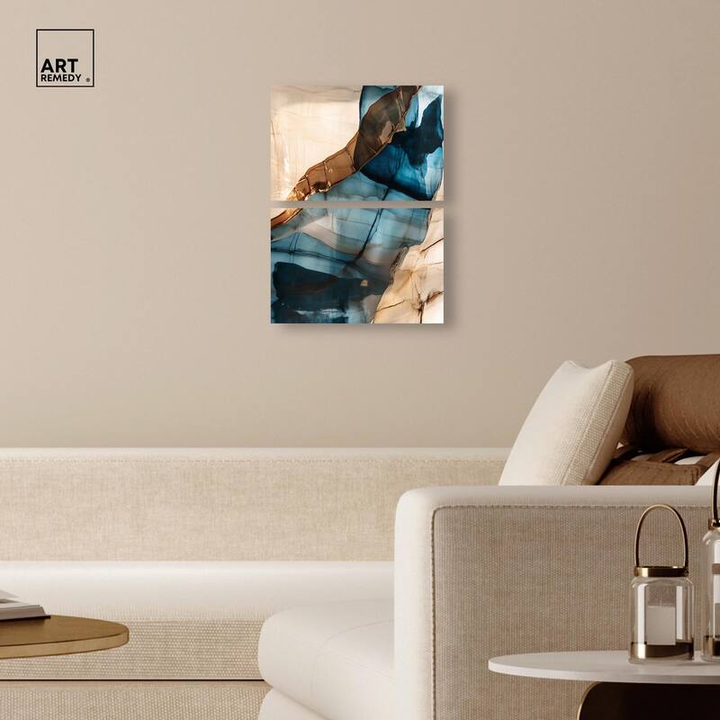 Glitch Aesthetic I Canvas Set of 2 by Art Remedy, Gallery Wrapped
