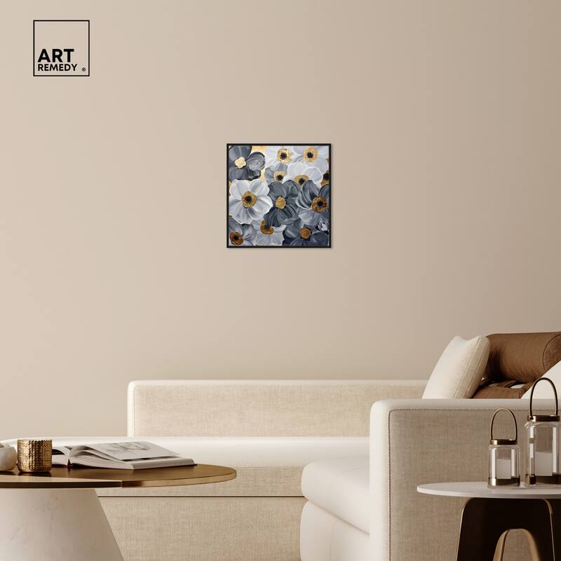Art Remedy Fields And Fields Framed Floral Fine 1 Piece Canvas Wall Art