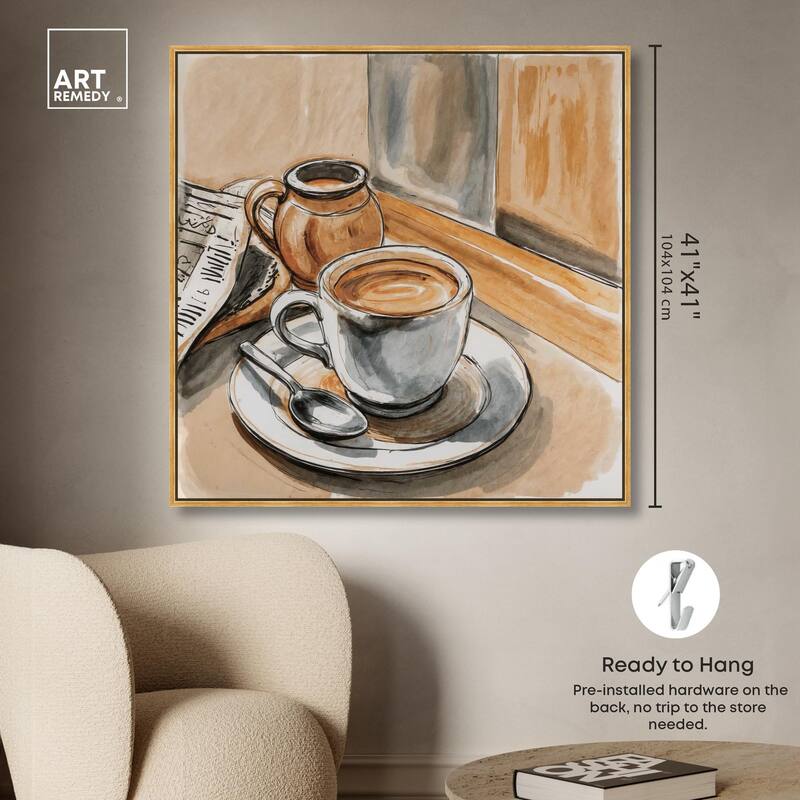 Sunday Coffee Canvas by Art Remedy