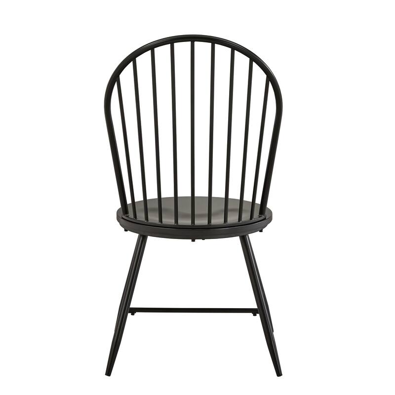 Truman Hoop High Back Windsor Metal Side Chair with Wood Seat (Set of 2) by iNSPIRE Q Modern