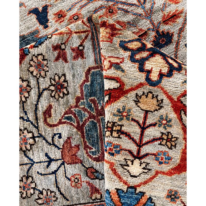Serapi One-of-a-Kind Hand-Knotted Area Rug - Gray - 8' 11" x 12' 0"