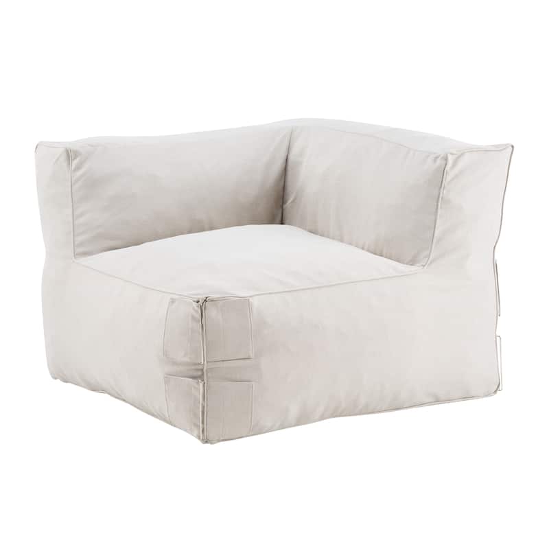 Christopher Knight Home - Nerissa Modular Outdoor/Indoor Bean Bag Sectional Sofa Set with Shredded Foam Filled