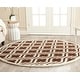 preview thumbnail 3 of 187, SAFAVIEH Handmade Cambridge Loretto Modern Moroccan Wool Rug 6' x 6' Round - Dark Brown/Ivory