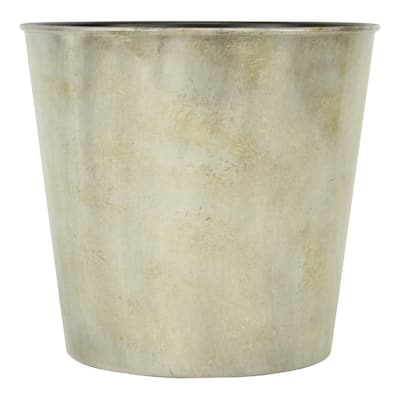 Cheungs Round, 10.5" gray planter with a tapered body - 12x12x11