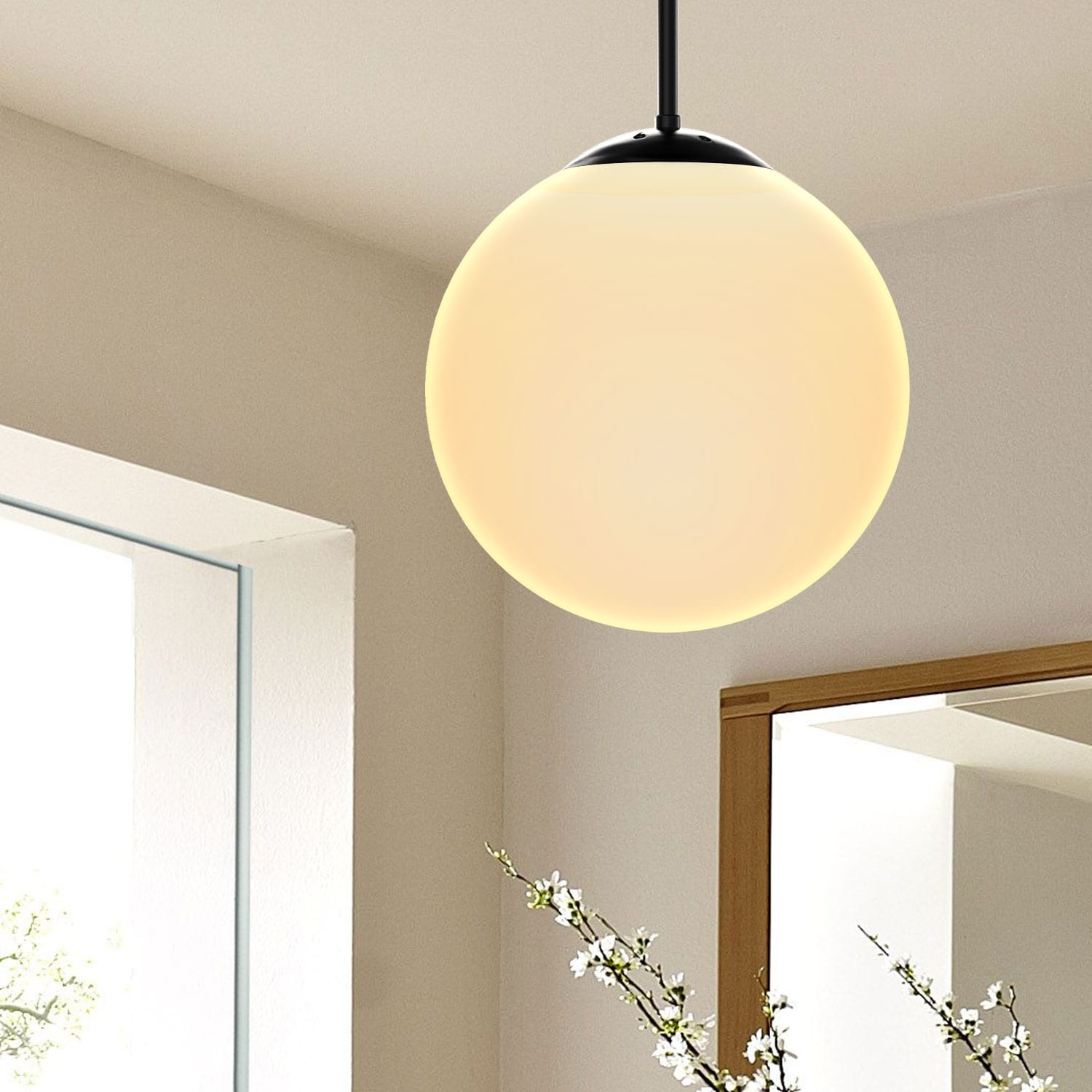 Modern Globe LED Pendant Lights Adjustable Ceiling Light Set of 2 Bed Bath Beyond 35454490