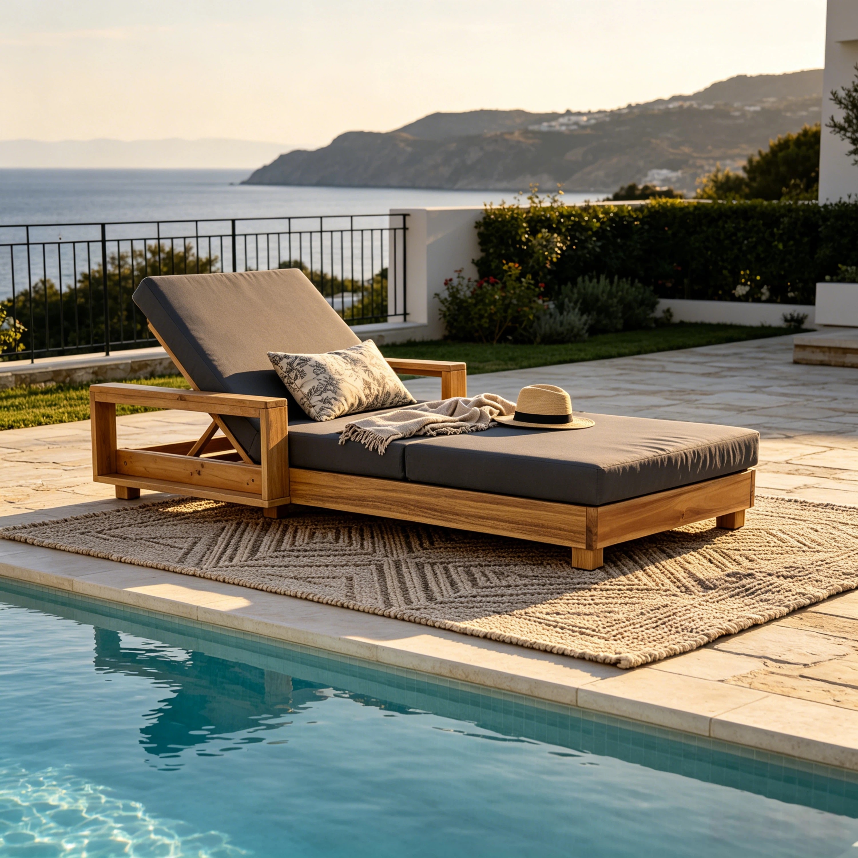 Christopher Knight Home - Outdoor Adjustable Acacia Wood Chaise Lounge with Reclining Backrest