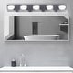preview thumbnail 1 of 7, Modern LED 5-Light Black Vanity Wall Light Fixture for Bathroom Mirror Black