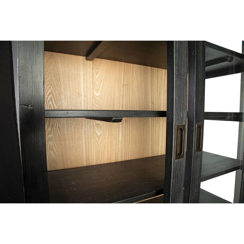Furniture Classics Reclaimed Fir Charcoal Single Balmoral Display Cabinet