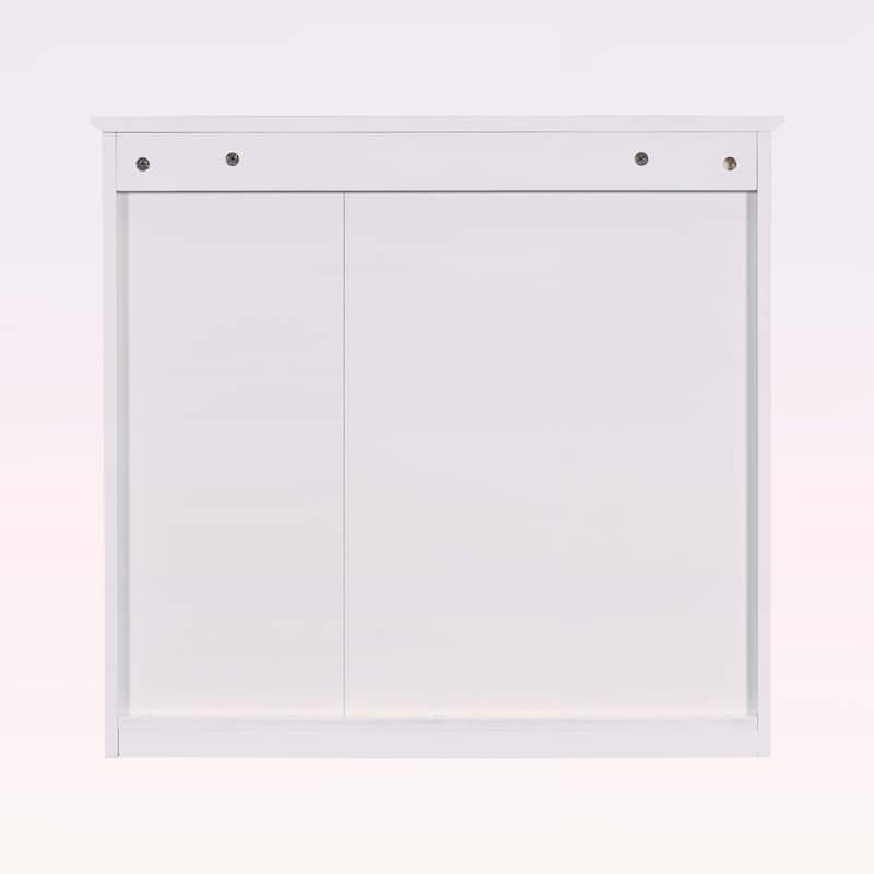 30'' x 28'' Wall Mounted Bathroom Storage Cabinet with Mirror,Modern Design,3 Open Shelves,Space-Saving and Stylish