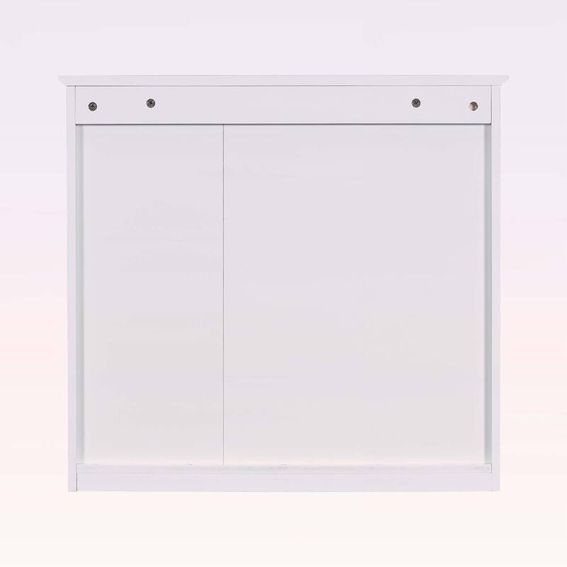 30'' x 28'' Wall Mounted Bathroom Storage Cabinet with Mirror,Modern Design,3 Open Shelves,and Concealed Storage