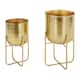 Iron Glam Contemporary Planter (Set of 2) - S/2 16", 13"H