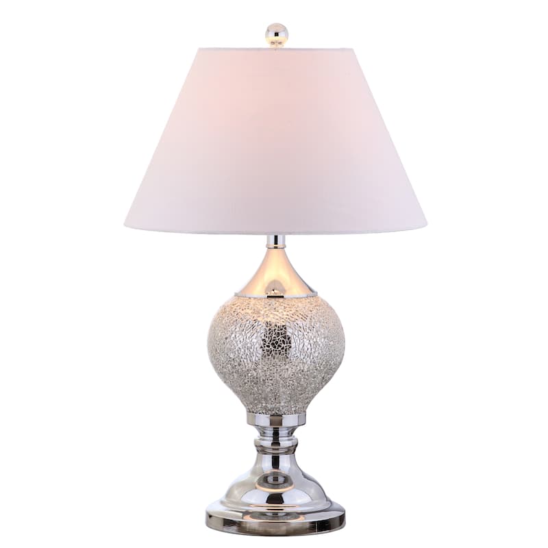 Juliette 27" Mirrored LED Table Lamp, Silver/Chrome by JONATHAN Y