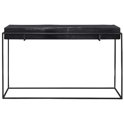 Uttermost 25110 Telone 15" Wide Aluminum Top Iron Console Table