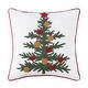 preview thumbnail 1 of 2, Christmas Tree w/ Ornaments Accent Throw Pillow, 18" x 18"