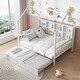 preview thumbnail 5 of 26, Wooden House Bed with Trundle and Shelf