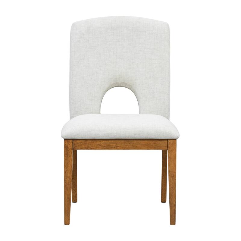 Modern 5-Piece Extendable Dining Table Set with Solid Wood and Upholstered Chairs for Small Spaces