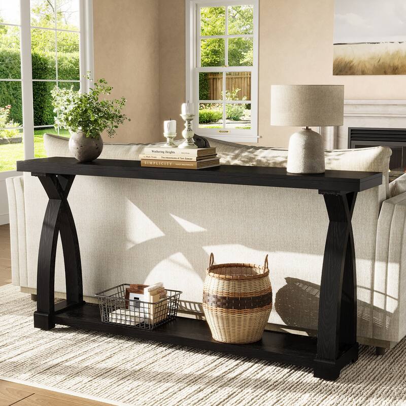 63" Solid Wood Entryway Table