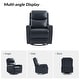 preview thumbnail 98 of 111, Fiacro 30.31" Genuine Leather Wingback Swivel Rocker Recliner with Nailhead Trim