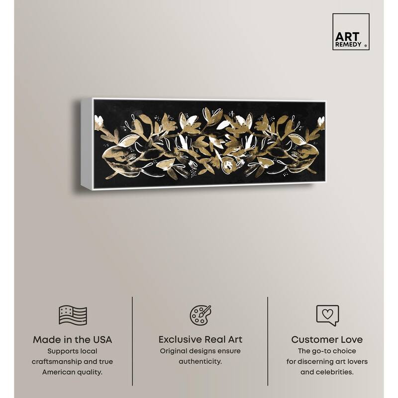 Flora Luxe Panoramic Canvas by Art Remedy