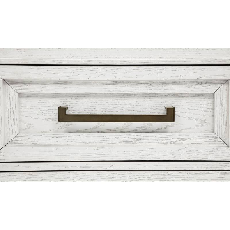 Marielle 6-drawer Dresser with Mirror Distressed White