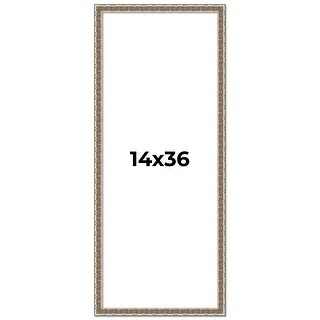 14x36 Frame Silver Versailles Ornate Solid Wood Picture Frame | 1 Inch ...