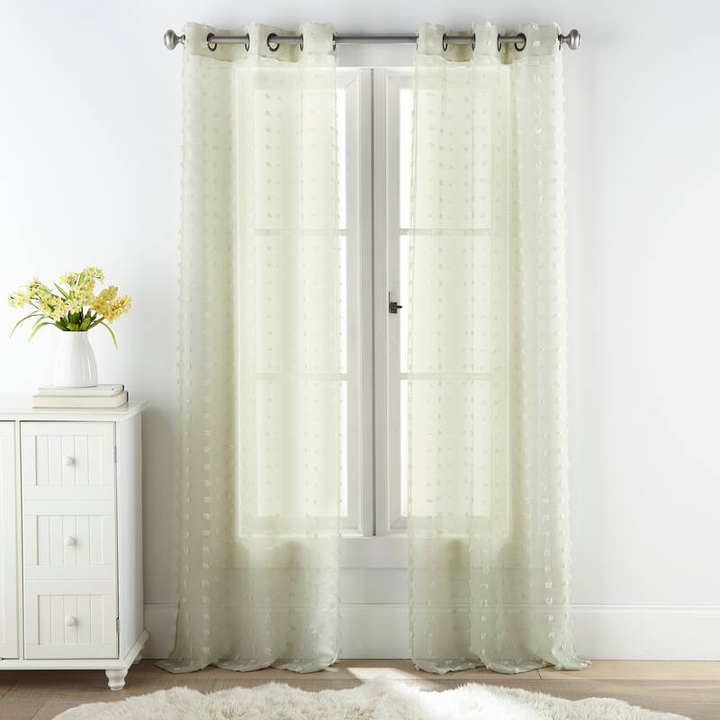 Grand Avenue Payton Solid Grommet-Top, Curtain Panel Pair - 37 x 95 - Sage