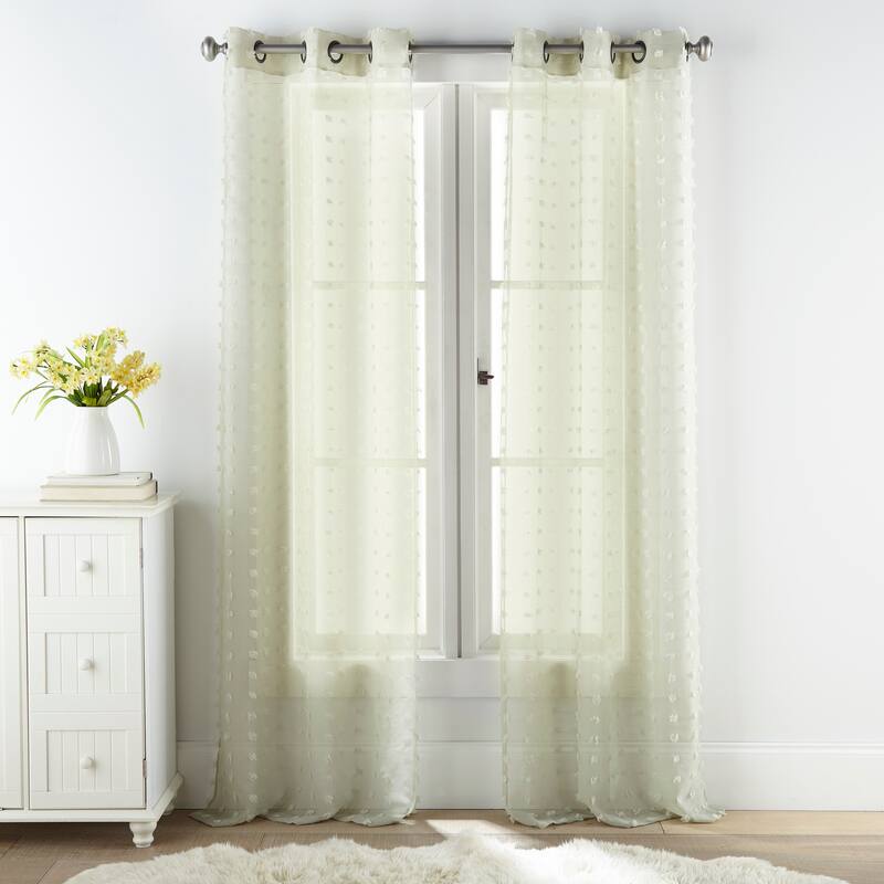 Grand Avenue Payton Solid Grommet-Top, Curtain Panel Pair - 37 x 84 - Sage