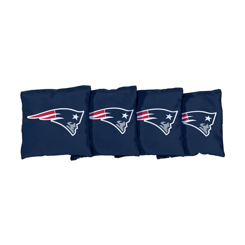 New England Patriots NFL Football Blue Cornhole Bags - All-Weather Resin Filled