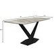 preview thumbnail 15 of 17, Voren 7-Piece Dining Set 55-Inch Rectangular Sintered Stone Dining Table and 6 Upholstered Chairs with Gold Base