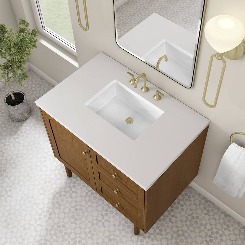James Martin Vanities 545-V36-3WZ Laurent 36" Single Basin Poplar Wood
