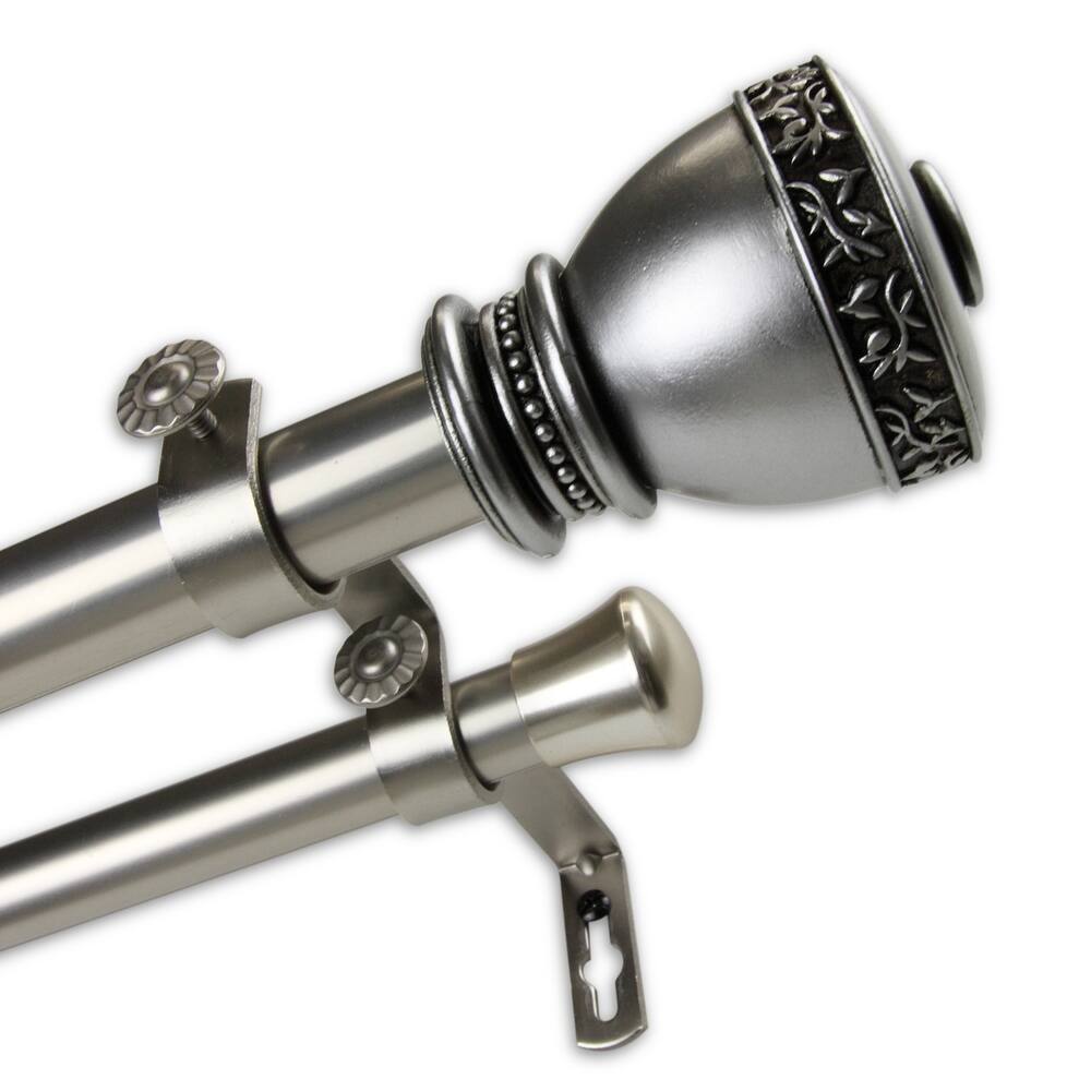InStyleDesign Tahlia 1 inch Diameter Adjustable Double Curtain Rod