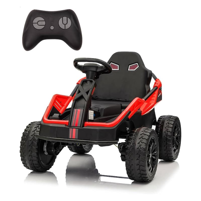 24V Electric Ride-On Toys with Parent Remote for Big Kids Best Gift - Red