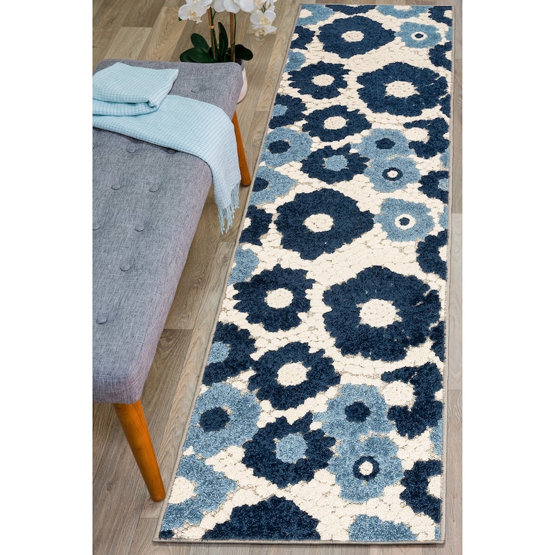 World Rug Gallery Palermo Modern Floral Indoor/Outdoor Area Rug