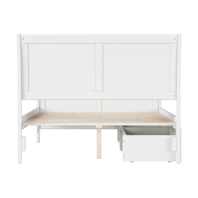 AFI Portland Platform Bed with Matching Footboard & Storage Drawers