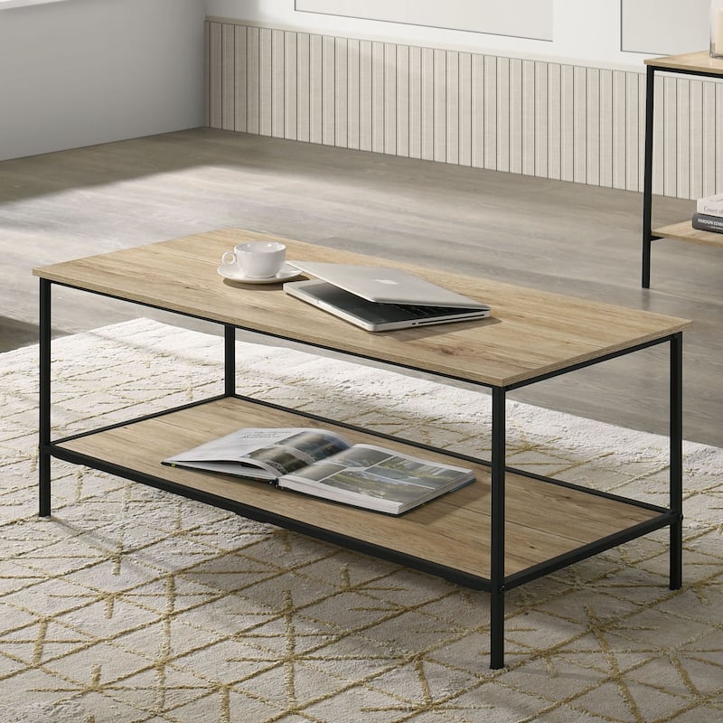 Furniture of America Isven Modern 3-Piece Wood Coffee Table Set