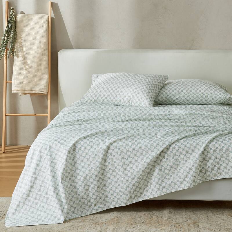 Patina Vie Maison 100% Cotton Percale Vintage Floral Sheet Set