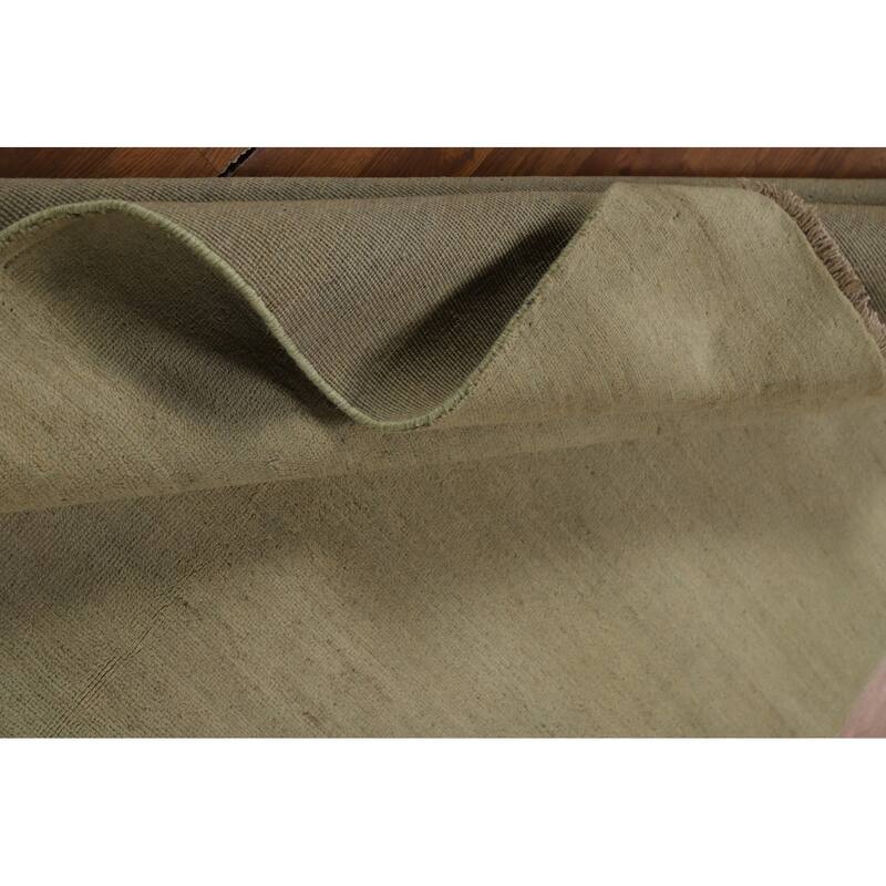 Contemporary Solid Gabbeh Oriental Area Rug Handmade Wool Carpet - 4'11" x 6'4"