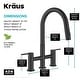 preview thumbnail 5 of 86, KRAUS Oletto Bridge Kitchen Faucet with 2-Function Pull-Down Sprayhead