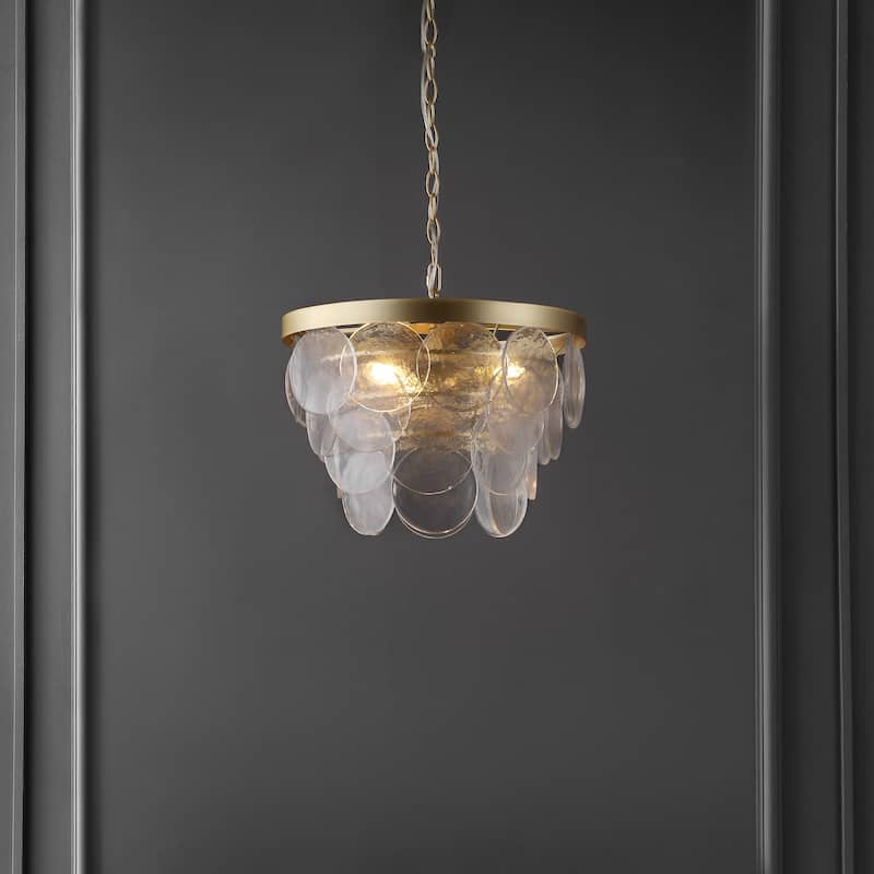 SAFAVIEH Lighting Chandelier Gretta 17" Modern & Contemporary Chandelier (3-Bulb) - 17" W x 17" D x 76" H - Gold