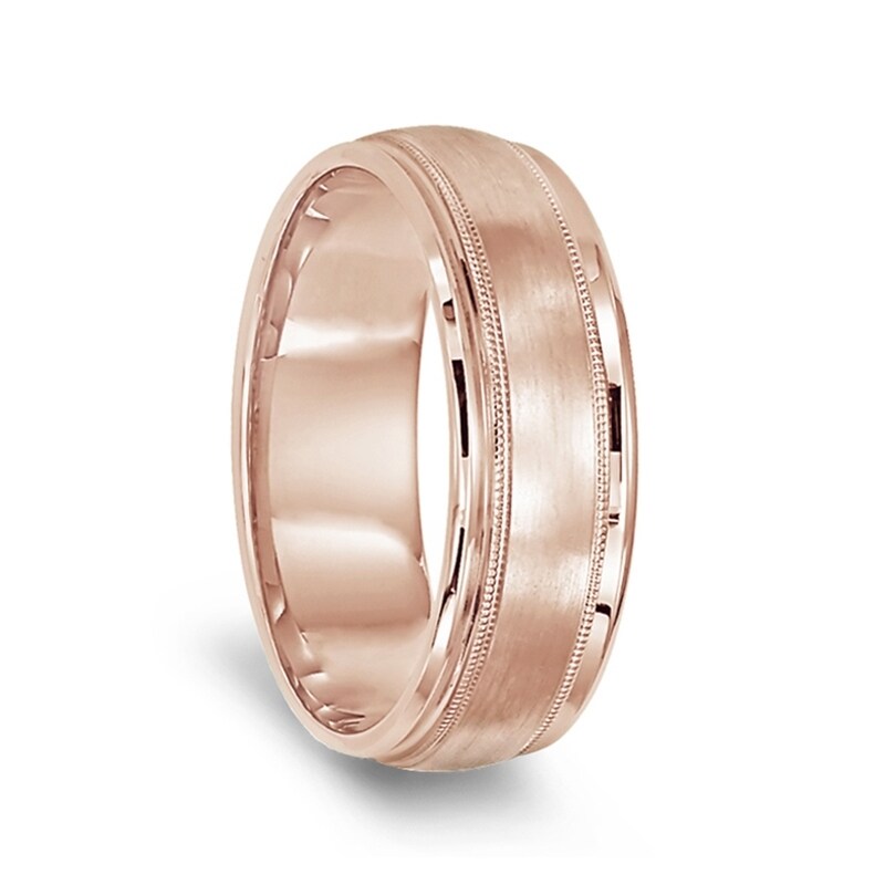 Rose gold milgrain band