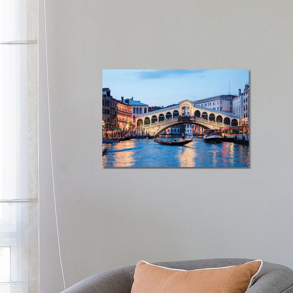 iCanvas "Rialto Bridge At Night, Venice" by Matteo Colombo Canvas Print