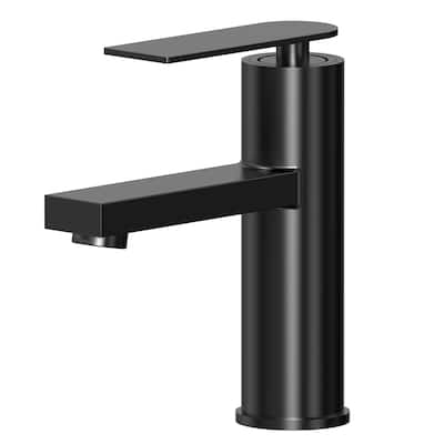GRANDJOY Modern Low-Arc Bathroom Vanity Faucet, Single-Hole Installation