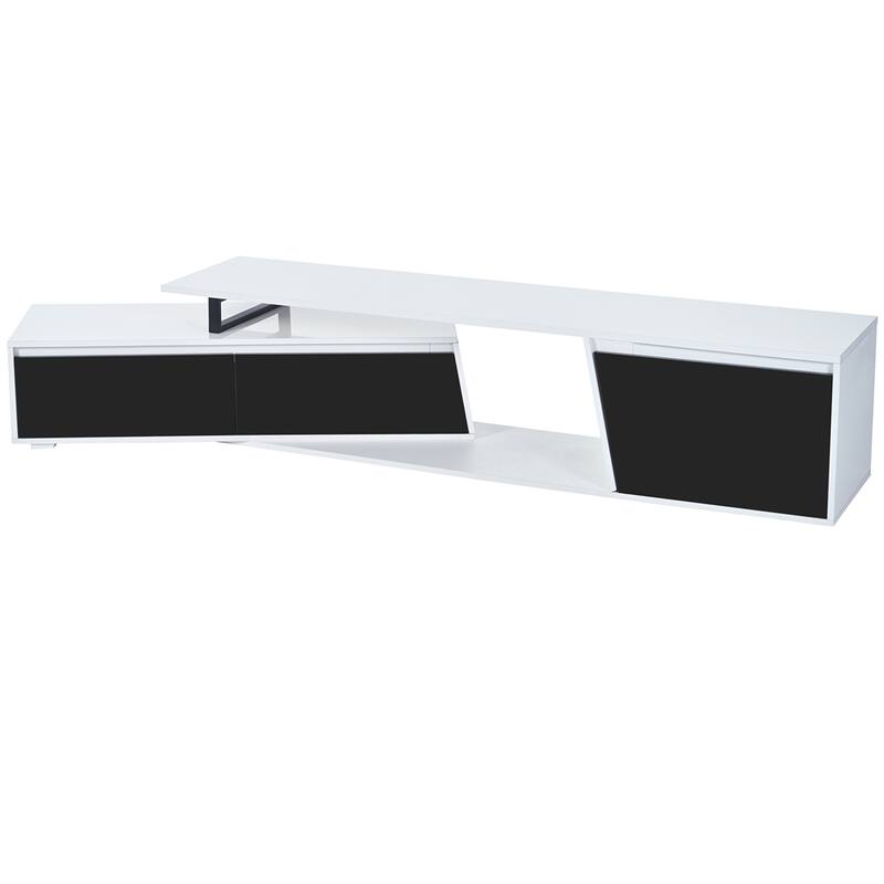 Modern Minimalist Rectangle Extendable TV Stand,TV Cabinet/Drawers