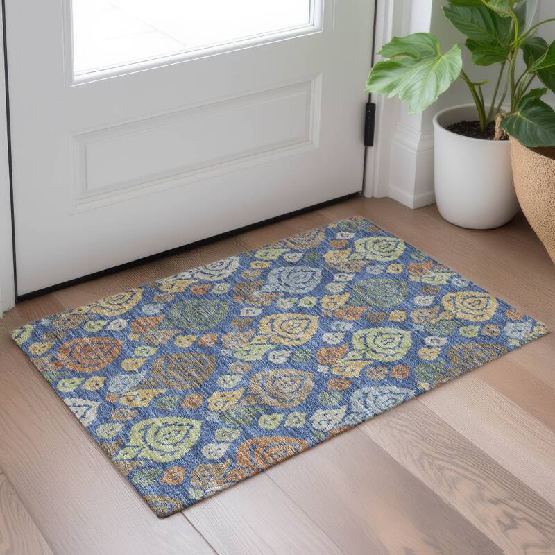 Machine Washable Indoor/ Outdoor Casual Zona Chantille Rug