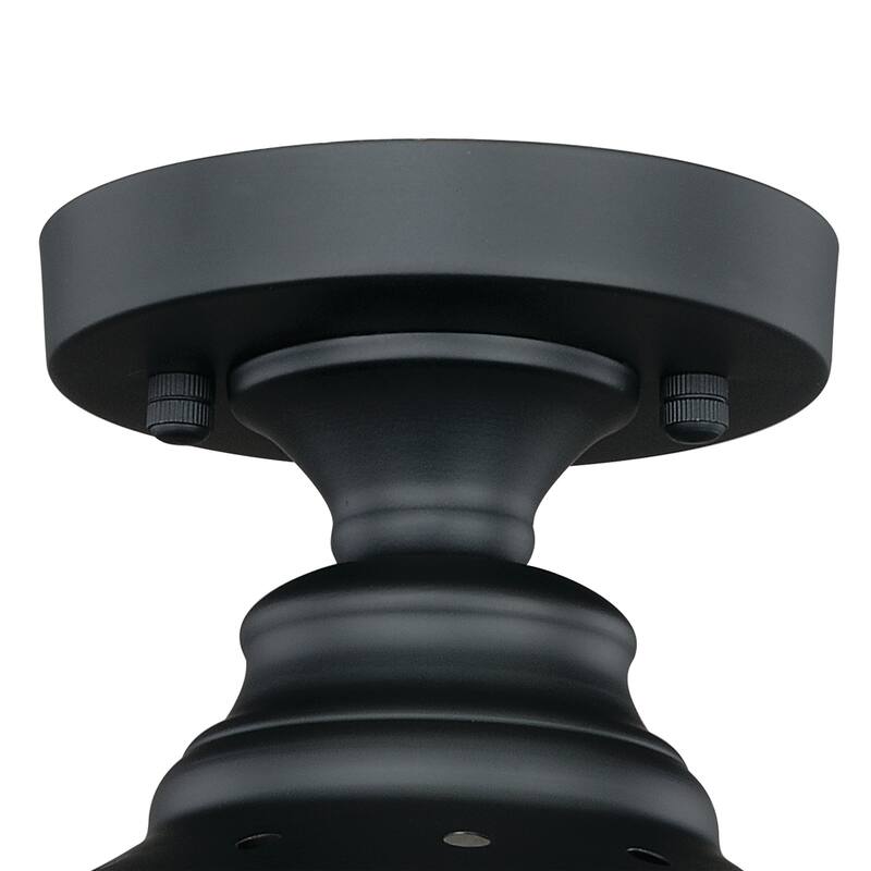 Keenan 12.25-in W Bronze Farmhouse Barn Dome Semi Flush Mount Ceiling Light - 12.25-in W x 9.5-in H x 12.25-in D