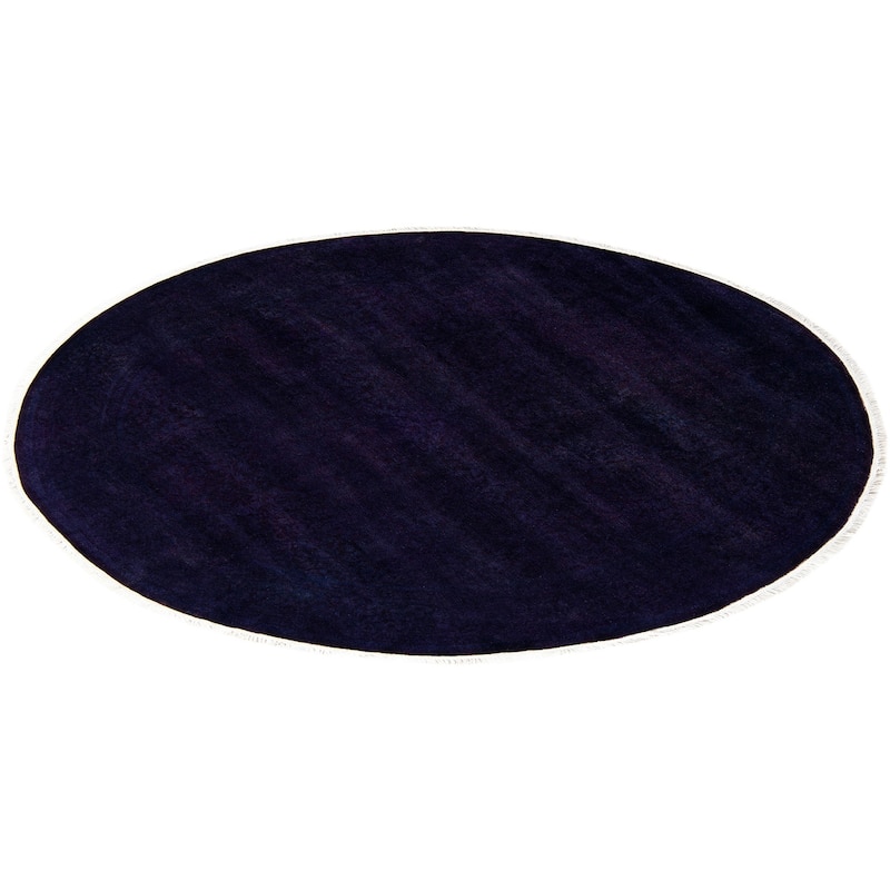 Fine Vibrance, One-of-a-Kind Hand-Knotted Area Rug - Purple, 6' 1" x 6' 1" - 6' 1" x 6' 1"