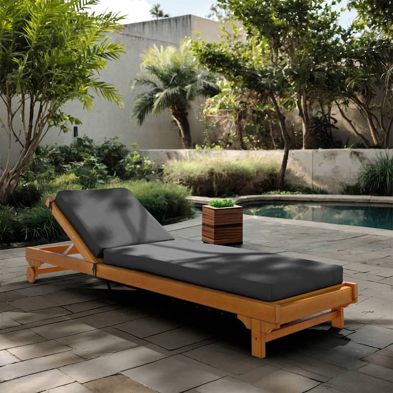 California Umbrella Outdoor Chaise Lounge Cushion, 24" x 78", 3.5" Thick, Memory Foam, Solstice Olefin Fabric