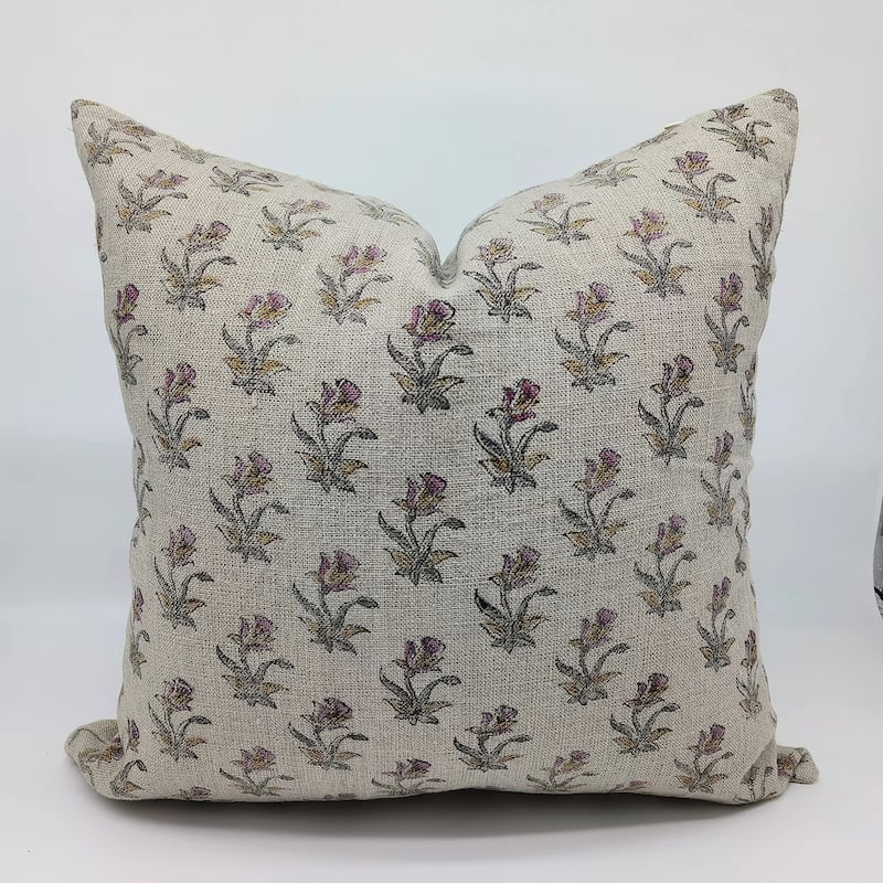 Fabdivine Linen Decorative Block print pillow Cover