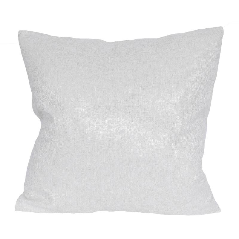 HomeRoots 22" X 22" White Polyester Zippered Pillow