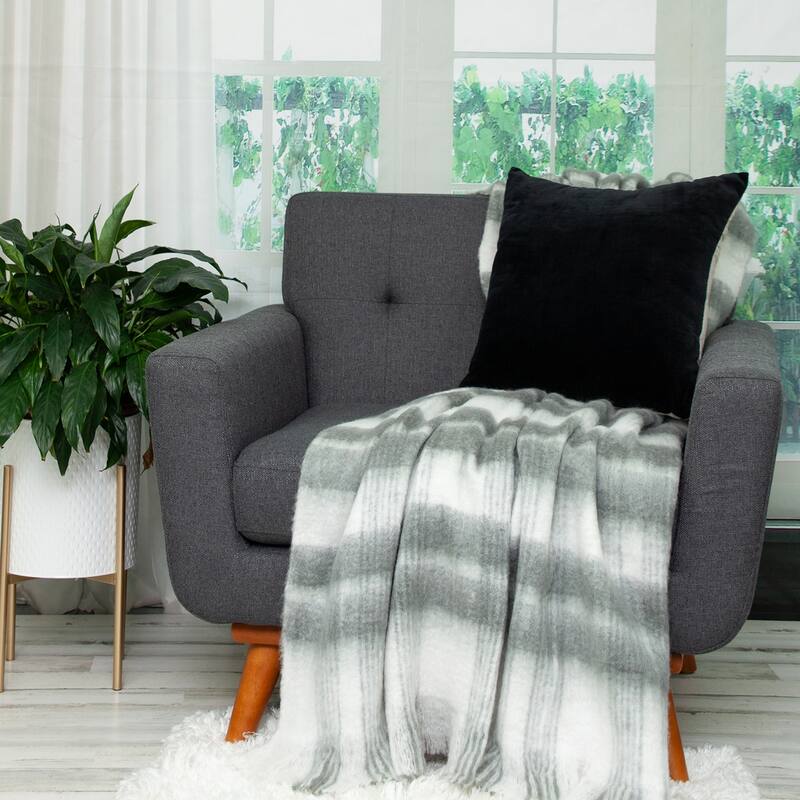 Parkland Collection Apollo Transitional Black Throw Pillow